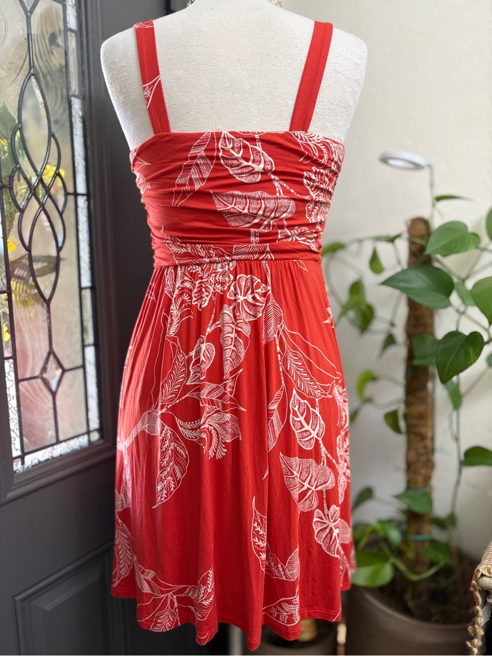 NWT Soma Red Paradiso Built In Bra Dress | Size L - Picture 5 of 12